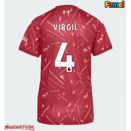 Liverpool Virgil van Dijk #4 Tricou Fotbal Replică 2026-27 Femei Acasa Liverpool Virgil van Dijk #4 Tricou Fotbal Replică 2026-27 Femei Acasa